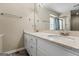 Bathroom features granite countertops, double sinks, and updated fixtures at 539 Horseshoe Cir, Stockbridge, GA 30281