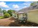 Backyard patio with an outdoor dining table and chairs, perfect for entertaining at 539 Horseshoe Cir, Stockbridge, GA 30281