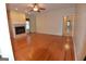 A spacious living room features a fireplace and hardwood floors at 195 Twin Oaks Dr, Hampton, GA 30228