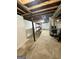Unfinished basement with painted walls, concrete floors, and exposed ductwork, offering potential for customization at 4688 Brice Dr, Union City, GA 30291