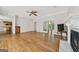 Spacious living room featuring a fireplace and hardwood floors at 11 Chad Ct, Mcdonough, GA 30253