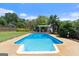 Inviting backyard featuring a refreshing pool with a covered patio area, perfect for outdoor entertaining at 11 Chad Ct, Mcdonough, GA 30253