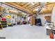 Unfinished basement featuring exposed ductwork, utility storage, and lots of open space at 152 Bear Creek Rd, Moreland, GA 30259