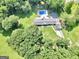 Aerial view of the home showcasing the in-ground pool, spacious yard, and lush greenery at 234 Crumbley Rd, Mcdonough, GA 30252