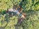 Aerial view of a charming home surrounded by lush trees providing ample privacy at 1000 Coan Dr, Locust Grove, GA 30248