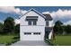 Charming two-story home with a white brick and siding exterior, and an attached two-car garage at 4434 Eastbrook Pl # 59A, Snellville, GA 30039