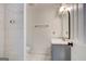 Bathroom featuring a white vanity and tiled shower at 1821 Clearwater, Marietta, GA 30067