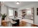 Modern dining room with views of the newly updated kitchen at 1821 Clearwater, Marietta, GA 30067