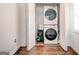 This laundry room features a stacked washer and dryer at 1821 Clearwater, Marietta, GA 30067