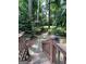 Lush backyard with stone steps surrounded by trees and foliage at 276 Colewood Nw Way, Atlanta, GA 30328
