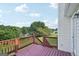 Wooden deck offering scenic views of a well-maintained yard and neighborhood greenery at 4738 Golod Way, Lithonia, GA 30038