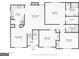 Detailed floorplan showcasing the layout of the kitchen, living room, and bedrooms at 4738 Golod Way, Lithonia, GA 30038