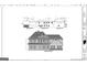 Blueprint elevations depict a detailed view of this 2-story home's architectural plans at 170 Liberty Drive, Fayetteville, GA 30214