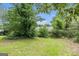 View of the lush backyard with mature trees and greenery at 4705 Ernest Dr, Forest Park, GA 30297