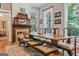 Dining room showcasing fireplace with ornate mirror mantel at 53 Born St, Norcross, GA 30071