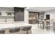 Basement bar featuring custom cabinets, tiled backsplash, and a clear view into dining area at Lot 1 Bohannon Drive # 1, Fairburn, GA 30213