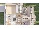 Aerial view of open concept floor plan with outdoor lounge areas and attached garage at Lot 1 Bohannon Drive # 1, Fairburn, GA 30213