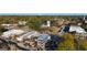 An aerial view shows the town square, church, and local businesses at 285 Acton Dr, Fayetteville, GA 30215