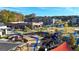 Aerial view of community amenities featuring a playground, green space, and retail at 285 Acton Dr, Fayetteville, GA 30215