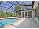 The screened-in pool area provides backyard access and features a relaxing spa at 316 Kensington Dr, Peachtree City, GA 30269