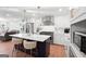 Modern kitchen featuring stainless steel appliances, white cabinets, and a stylish island with bar stool seating at 9477 Forest Knoll Dr, Jonesboro, GA 30238