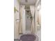 Modern shower with custom curtain, offering a stylish and private bathing experience at 9477 Forest Knoll Dr, Jonesboro, GA 30238