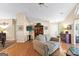 Bright living room featuring wood floors and a neutral color palette at 275 Rehobeth Way, Fayetteville, GA 30214