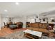 Finished basement featuring a seating area with a pool table in the adjacent space at 9125 Patrick Pl, Winston, GA 30187