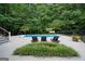 Relaxing poolside setting with lounge chairs, lush greenery, and fence at 9125 Patrick Pl, Winston, GA 30187