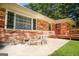 Cozy outdoor patio space with a table and chairs for relaxing and enjoying the surrounding greenery at 650 Lynhurst Sw Dr, Atlanta, GA 30311