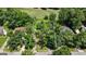 Aerial view of the property showing the lot lines and surrounding trees at 110 Tamerlane, Peachtree City, GA 30269