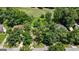 Aerial view of the property showcasing its location in a lush, green, wooded neighborhood at 110 Tamerlane, Peachtree City, GA 30269