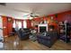 Inviting living room with hardwood floors, a fireplace, and comfortable seating at 860 Sweet Mill Ln, Lawrenceville, GA 30045