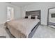 Spacious bedroom featuring large bed, neutral decor, plush carpet, and a large mirror at 520 Pemberton St, Euharlee, GA 30145