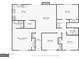 Detailed floor plan showcasing the layout of the home, including bedrooms, bathrooms, kitchen, and living areas at 7335 Connell Rd, Fairburn, GA 30213