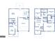 Detailed floor plan showcasing the layout of the home's two stories, including bedrooms, kitchen, and living spaces at 143 Oakchase Park Ln, Hampton, GA 30228