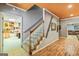 Basement with stairs leading to an art room and a seating area at 250 Friendship Church Rd, Brooks, GA 30205