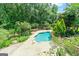 Tranquil backyard oasis with a kidney-shaped pool, hot tub, lounge area and lush landscaping at 250 Friendship Church Rd, Brooks, GA 30205