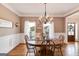 Traditional dining room featuring a round table with hardwood floors at 27 Riverview, Euharlee, GA 30145