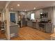 Modern kitchen featuring stainless steel appliances, ample cabinetry, and sleek countertops at 439 River Rd, Jonesboro, GA 30236