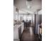 Modern kitchen with stainless steel appliances and an adjacent dining area at 401 N Lost Lake Cv, Villa Rica, GA 30180
