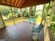 Comfortable back porch with wood floors and a view of the backyard, ideal for relaxation at 5445 Maltdie, Sugar Hill, GA 30518