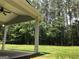 Lush backyard featuring mature trees, creating a private and tranquil setting at 85 Crabapple Ridge Dr, Oxford, GA 30054
