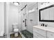 Stylish bathroom featuring a glass walk-in shower and subway tile at 32 Ivy Ne Pkwy, Atlanta, GA 30342