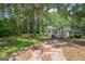 Scenic backyard featuring mature trees and a charming home, creating a private and serene outdoor space at 6770 Burkhead Dr, Union City, GA 30291