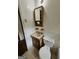 Bathroom showcasing a vanity, toilet, tile flooring and shower combo at 125 Rosenwald Cir, Stockbridge, GA 30281