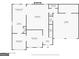 Detailed floor plan showcasing the layout of the first floor, including the kitchen, living room, and garage at 3796 Wolverton Cir, Lithonia, GA 30038