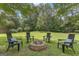 Outdoor firepit area surrounded by comfortable seating, perfect for gatherings and relaxation at 127 Rockspray Rdg, Peachtree City, GA 30269