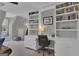 Home office area featuring custom built-ins and lots of storage at 127 Rockspray Rdg, Peachtree City, GA 30269