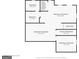 Basement layout featuring finished and unfinished areas, including utility room and closet at 2326 Sand Dollar Sw Ct, Atlanta, GA 30331